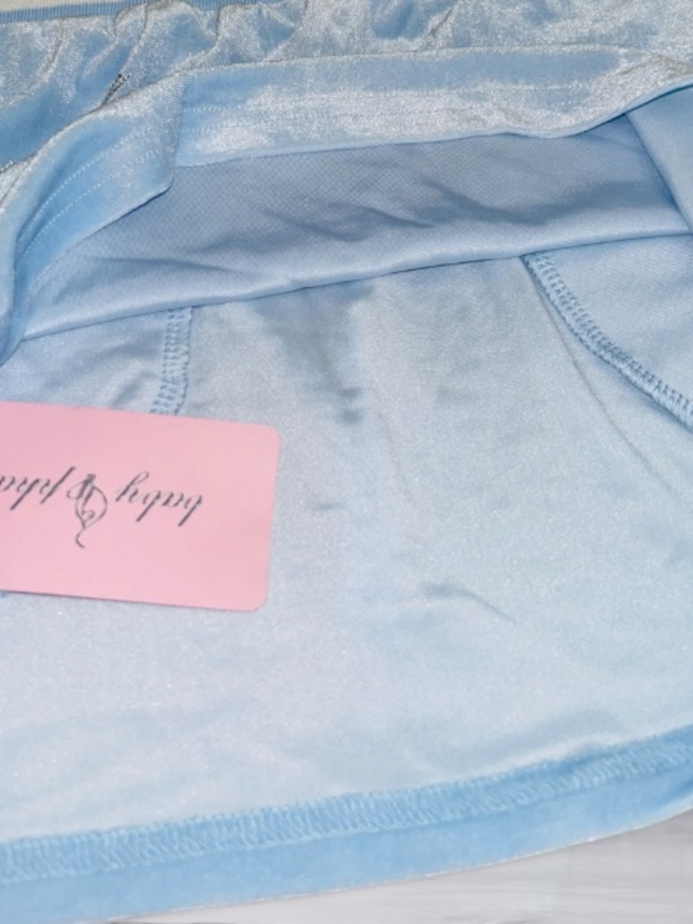 ππ Baby Phat Y2K Sky Blue Velour Skirt Small NWT - Picture 9 of 12